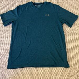 Under Armour Men's Teal V-Neck Tee